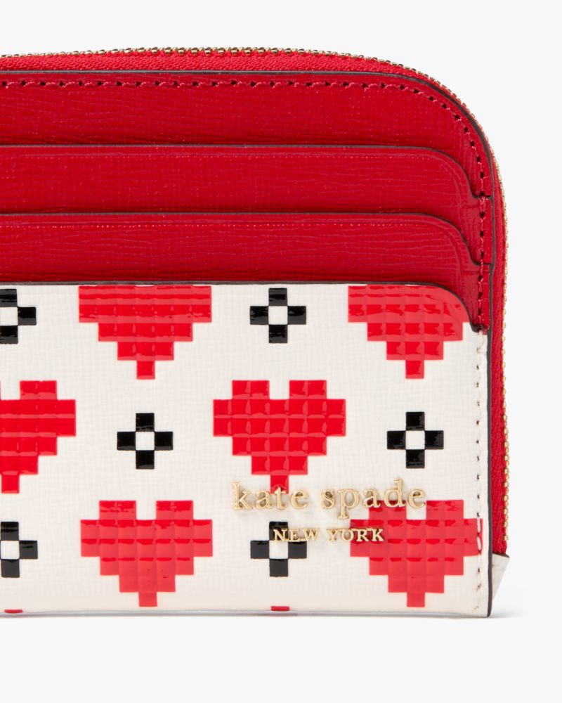 Devin Pixel Hearts Coin Card Case Wristlet