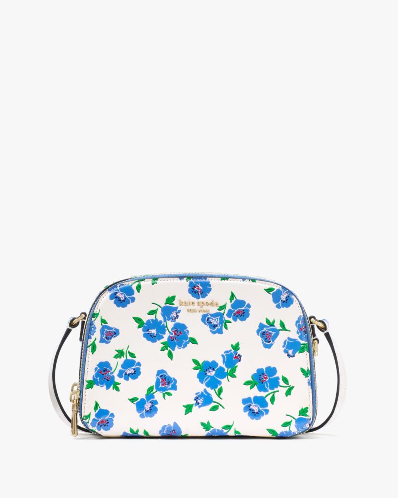 Devin Springtime Blooms Double Zip Dome Crossbody