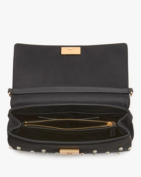 Grace Pearl Embellished Satin Clutch