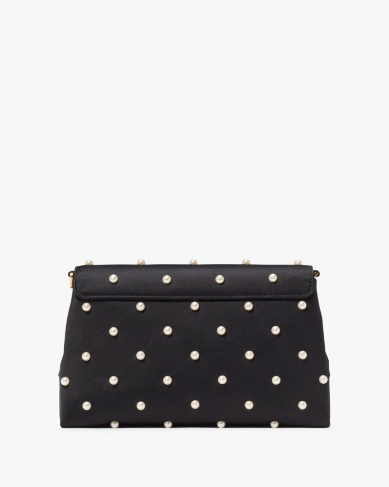 Grace Pearl Embellished Satin Clutch
