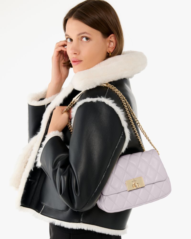 Carey Quilted Small Flap Crossbody