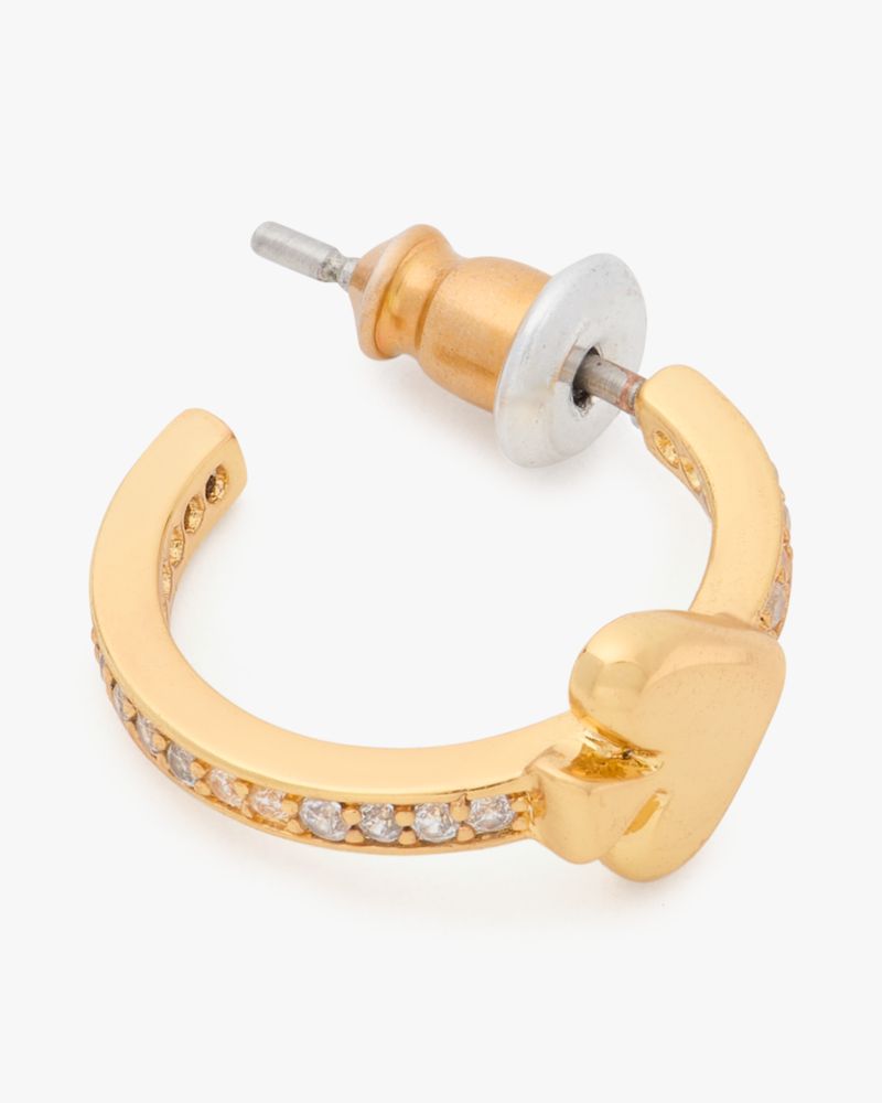 Everyday Spade Stone Pave Huggies