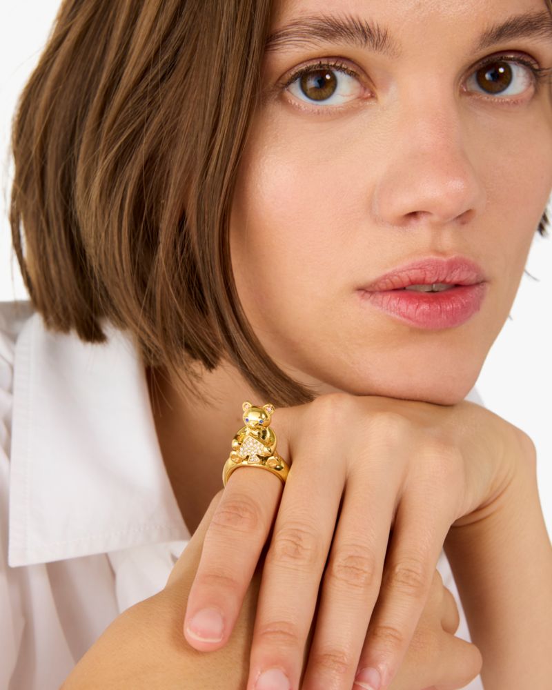 Oh What Fun Spade Teddy Bear Ring