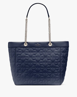 Spade Flower Quilted Fabric XL Tote