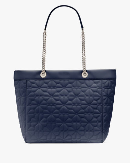 Spade Flower Quilted Fabric XL Tote