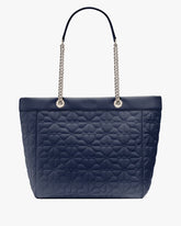 Spade Flower Quilted Fabric XL Tote