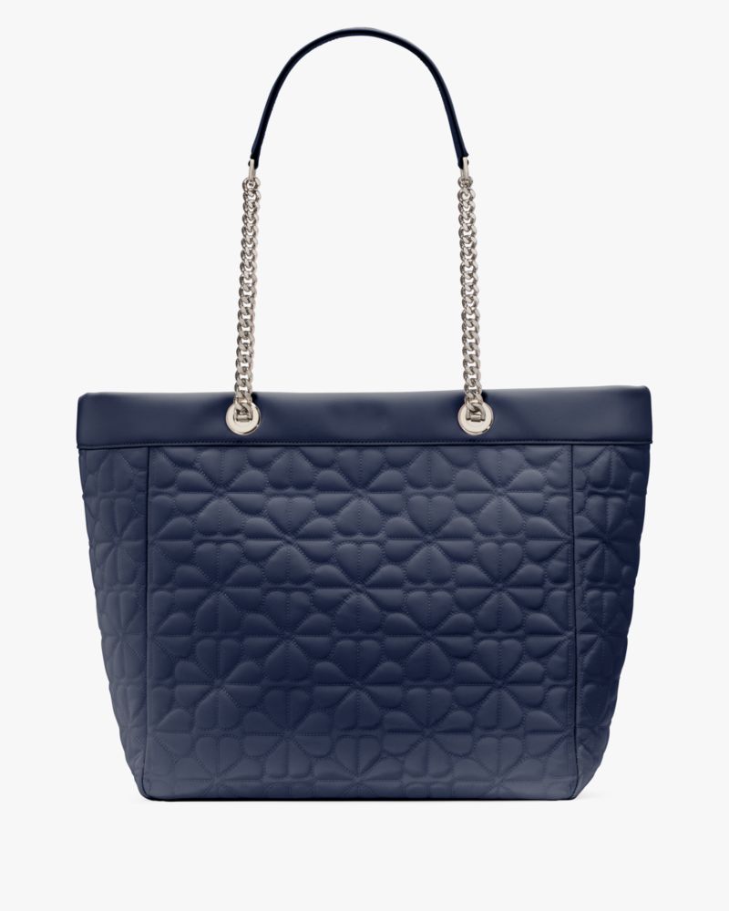 Spade Flower Quilted Fabric XL Tote