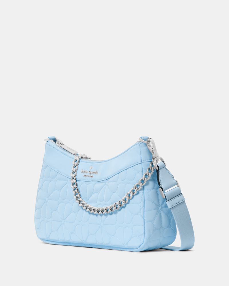 Spade Flower Quilted Fabric Convertible Crossbody
