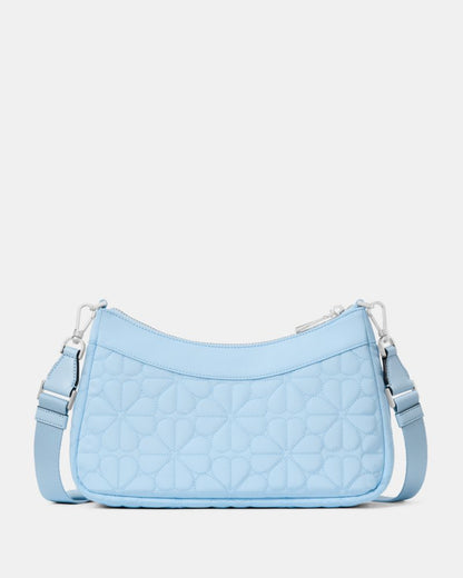 Spade Flower Quilted Fabric Convertible Crossbody