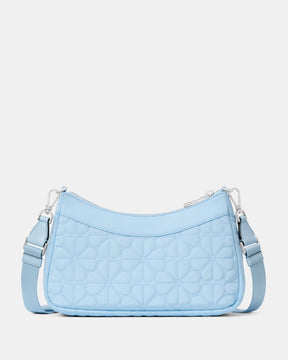 Spade Flower Quilted Fabric Convertible Crossbody