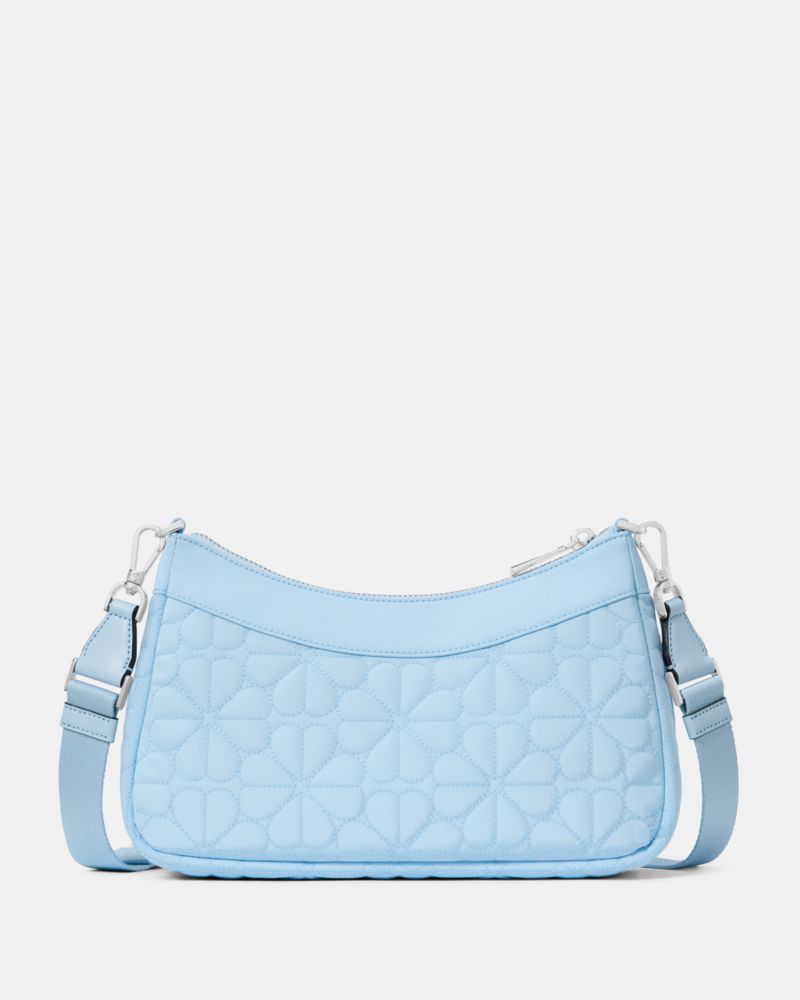 Spade Flower Quilted Fabric Convertible Crossbody