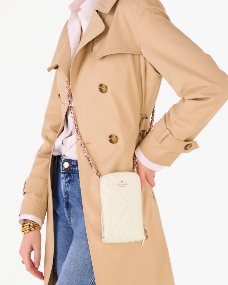 Carey Tweed Phone Chain Crossbody