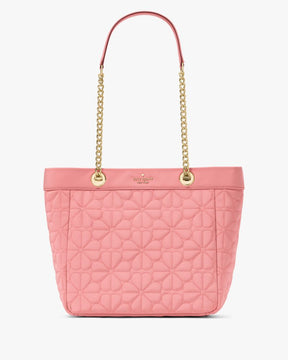 Spade Flower Quilted Fabric Medium Tote