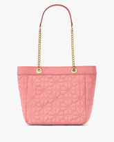 Spade Flower Quilted Fabric Medium Tote