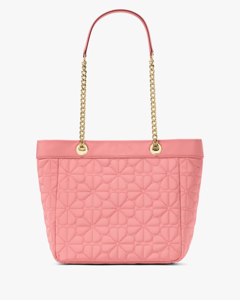 Spade Flower Quilted Fabric Medium Tote