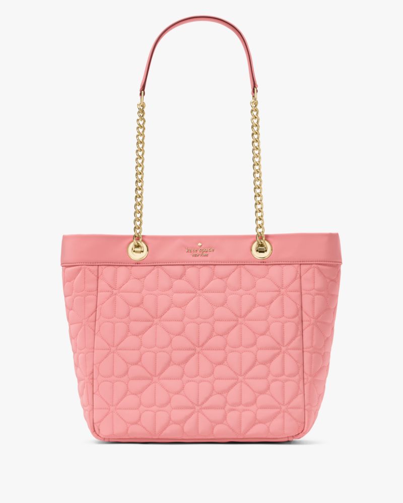 Spade Flower Quilted Fabric Medium Tote