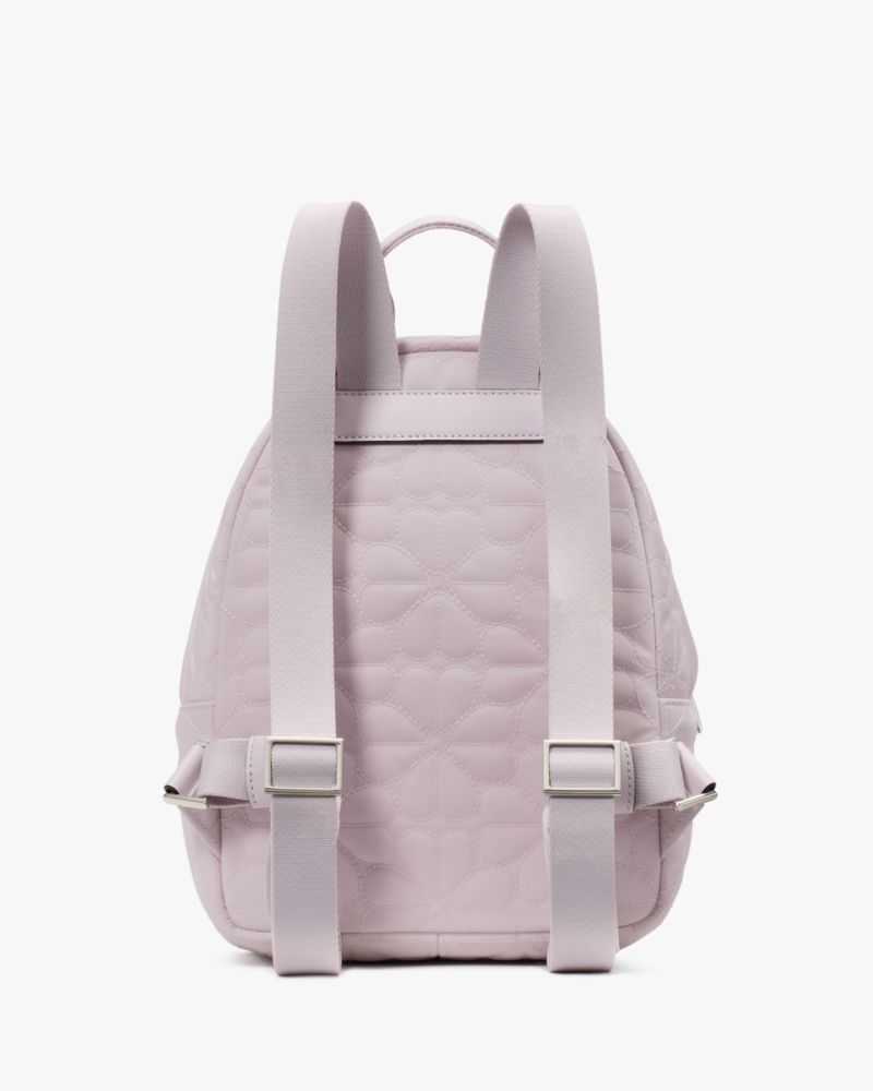 Spade Flower Quilted Fabric Small Backpack