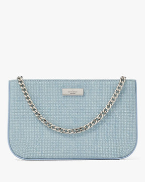 Madison Studded Denim Lilly Pochette