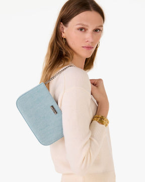 Madison Studded Denim Lilly Pochette