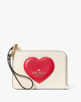 Madison Puffy Heart Small Card Holder Wristlet
