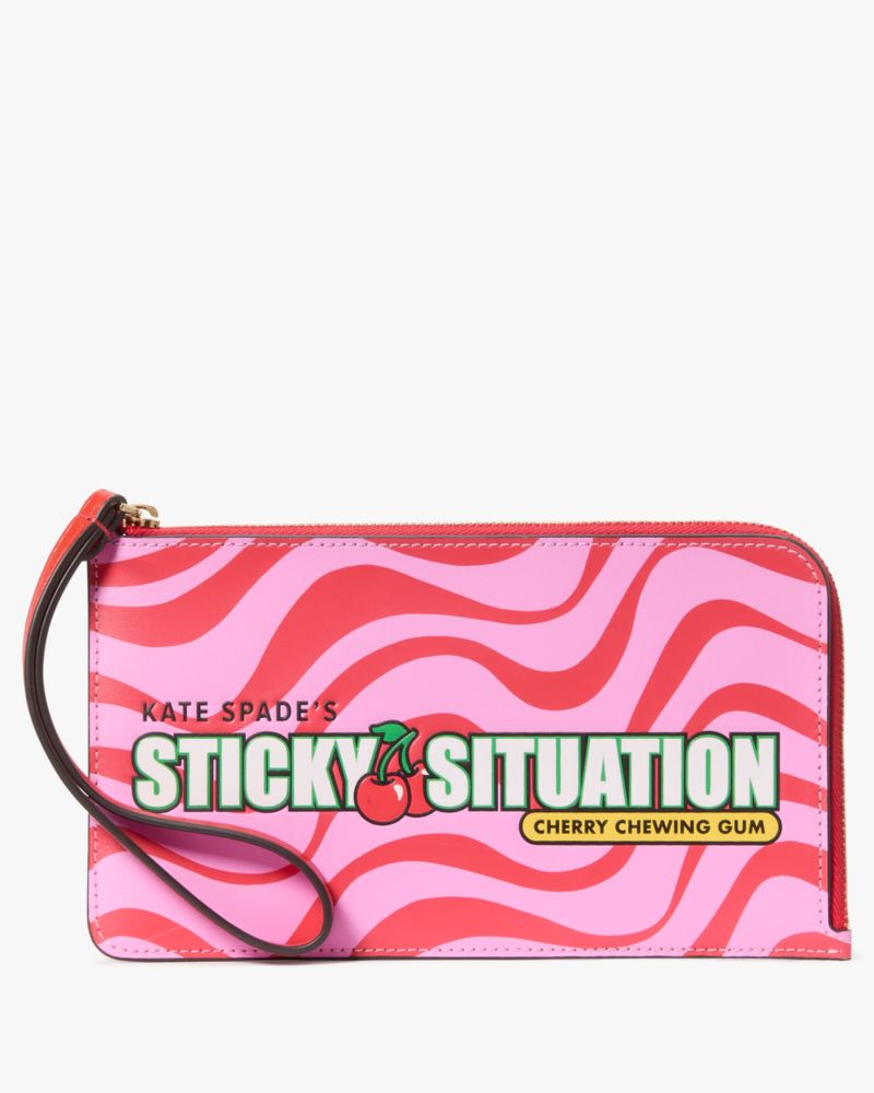 Bubble Gum Medium L-Zip Wristlet