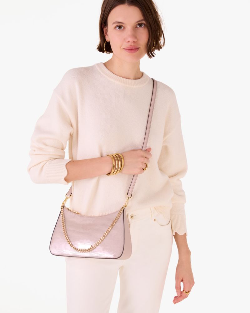 Margot Satin Sequin Convertible Crossbody