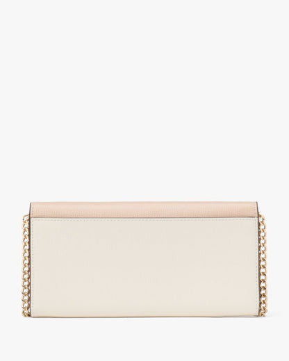 Phoebe Colorblock Refined Grain Leather Turnlock Wallet On A Chain