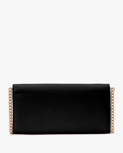 Phoebe Refined Grain Leather Turnlock Wallet On A Chain