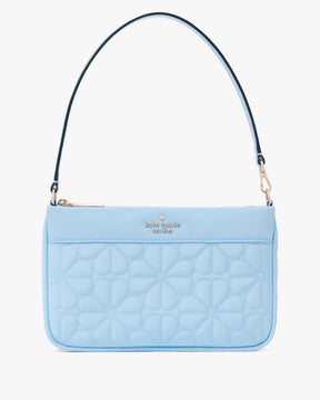 Spade Flower Quilted Fabric Convertible Wristlet