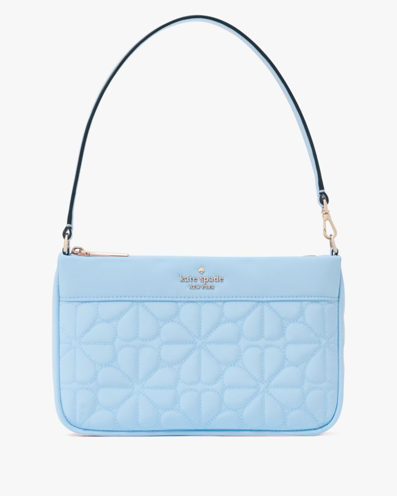 Spade Flower Quilted Fabric Convertible Wristlet