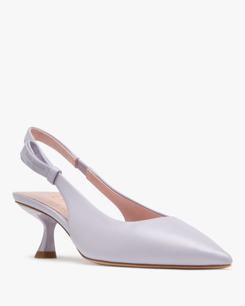 Riley Slingback Smooth Leather Kitten Heel