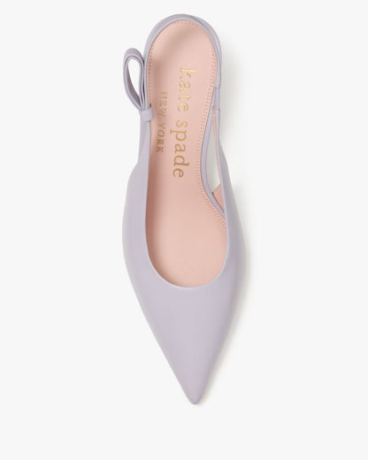 Riley Slingback Smooth Leather Kitten Heel