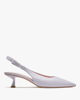 Riley Slingback Smooth Leather Kitten Heel