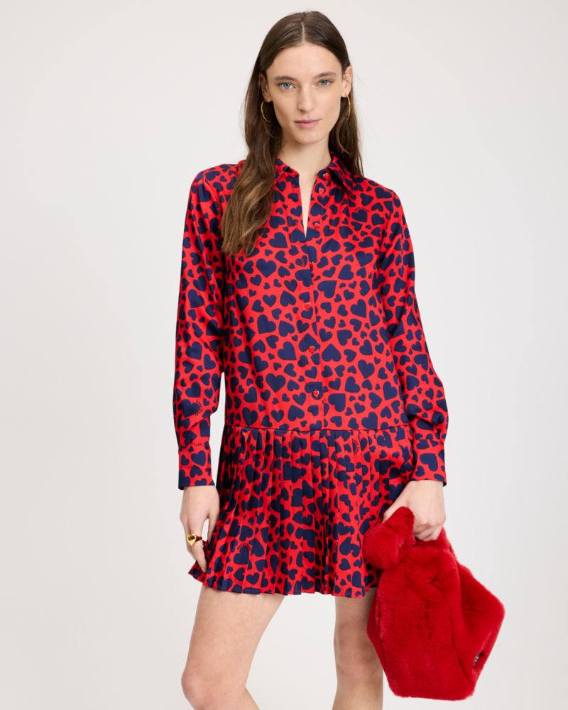 Sweet Hearts Pleated Dress