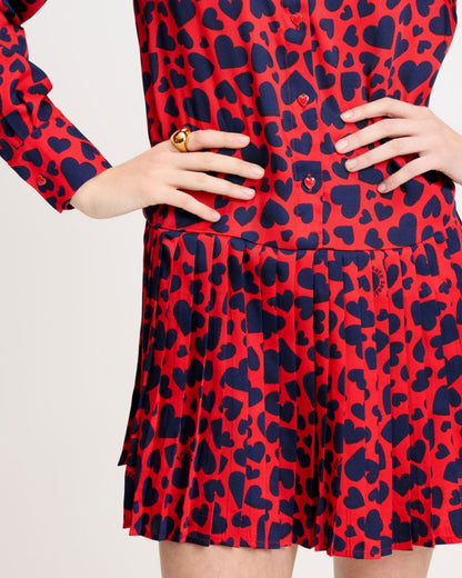 Sweet Hearts Pleated Dress