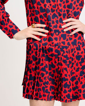 Sweet Hearts Pleated Dress