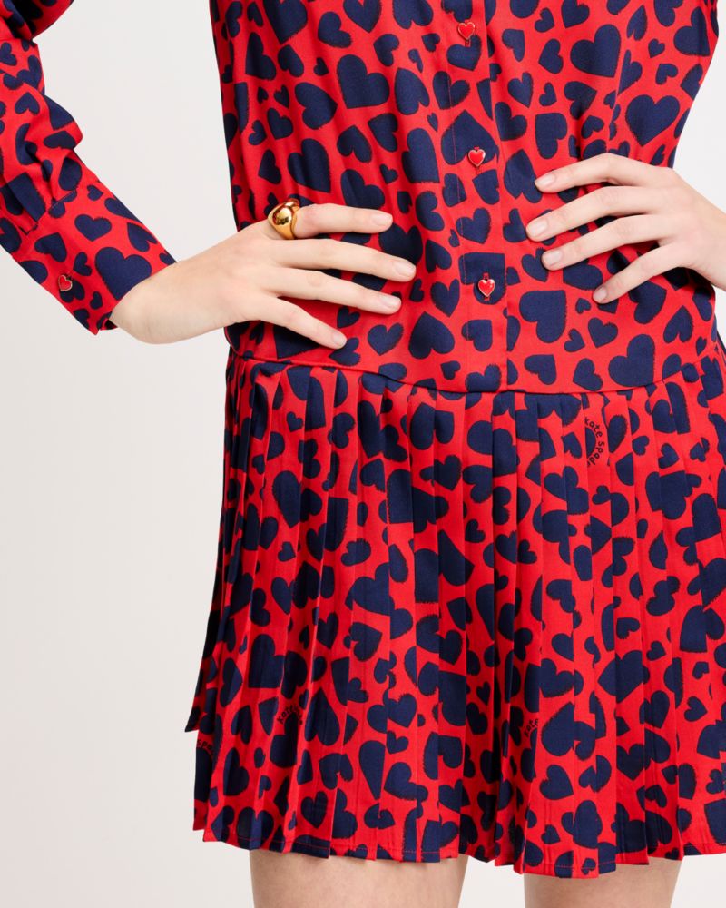 Sweet Hearts Pleated Dress
