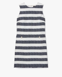 Sailor Stripe Tweed Shift Dress