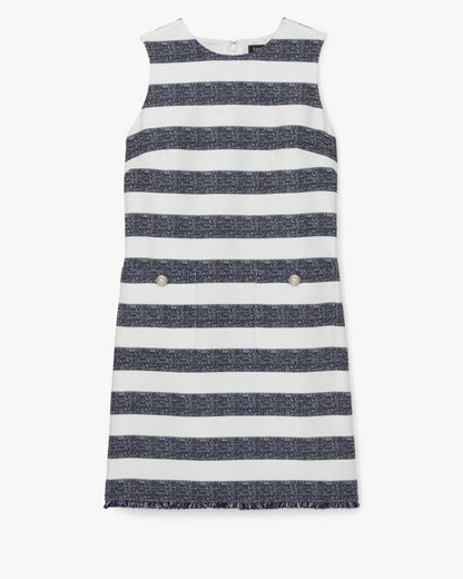 Sailor Stripe Tweed Shift Dress