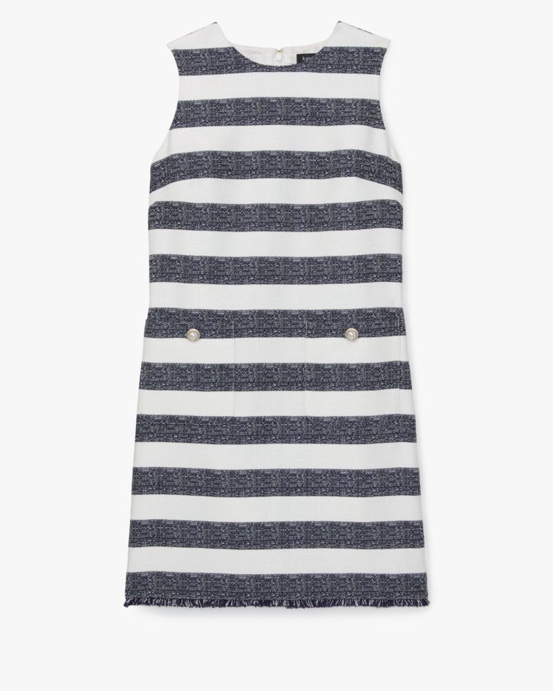 Sailor Stripe Tweed Shift Dress