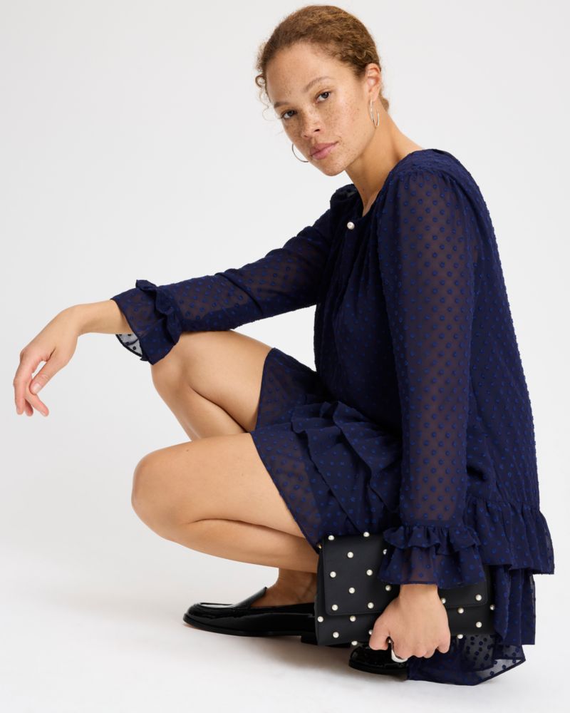 Breezy Dot Flounce Dress