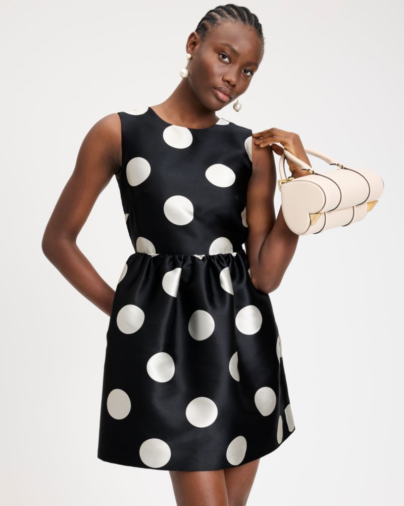 Breezy Dot Fit-and-flare Bow Dress