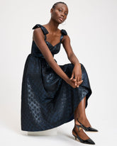 Breezy Dot Shimmer Brocade Dress