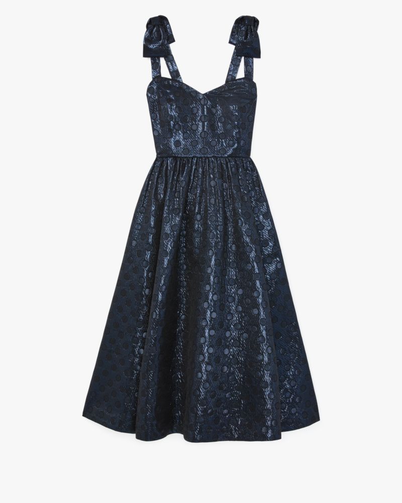 Breezy Dot Shimmer Brocade Dress
