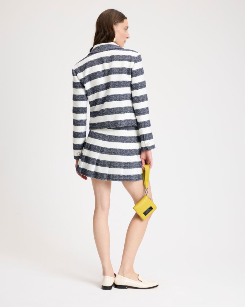 Sailor Stripe Tweed Moto Jacket