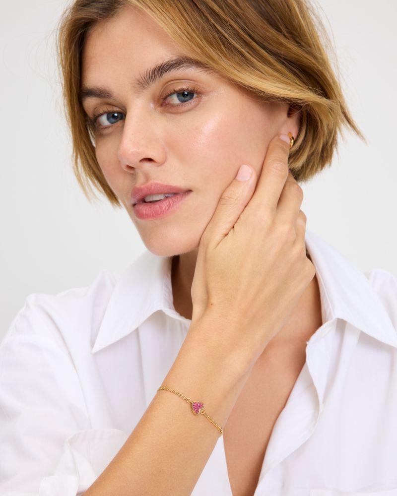 With All My Heart Pavé Line Bracelet