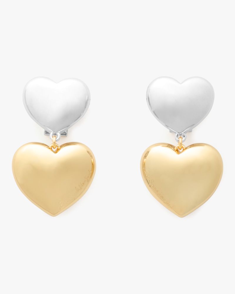 Heart You Beaded Double Drop Earrings