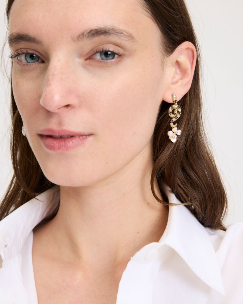 Shining Snake Statement Earrings