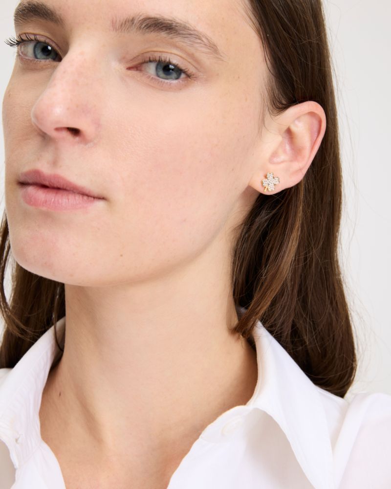 Lucky Charm Pavé Clover Studs