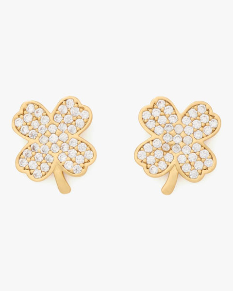 Lucky Charm Pavé Clover Studs